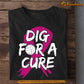 Cool Volleyball T-shirt, Dig For A Cure, Gift For Volleyball Lovers Who Support Breast Cancer Awareness