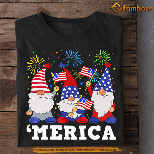 July 4th Gnomies T-shirt, Merica Raise Your Hand Gnomies Patriotic Tees, Independence Day Gift For Gnomies Lovers, Farmers