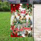 Oh Deer Christmas Is Here, Reindeer Xmas Garden Flag & House Flag, Christmas Flag Gift For Reindeer Lovers