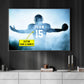 Athletic Triumph, Personalized Football Canvas Painting, Inspirational Wall Art Decor, Poster Gift For Football Lovers