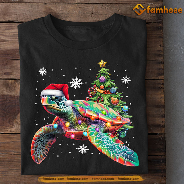 Christmas Turtle T-Shirt, Dear Santa Just Bring Turtles Santa Hat Star Gift for Turtle lovers, Turtle Owners