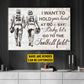 Personalized Football Canvas Painting, I Want To Hold Your Hand, Sports Quotes Wall Art Decor, Poster Gift For Football Lovers