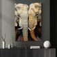 Couple Elephants Love Story, Valentine's Day Elephant Canvas Painting, Love Wall Art Decor - Valentines Poster Gift For Elephant Lovers