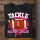 Football T-shirt, Tackle Breast Cancer, Gift For Football Lovers Who Support Breast Cancer Awareness