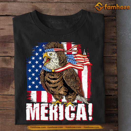 July 4th Cool Eagle T-shirt, Merica Eagle Patriotic Tees, Independence Day Gift For Eagle Lovers