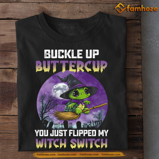 Halloween Turtle T-shirt, Buckle Up, Spooky Season Gift For Sea Turtle Lovers