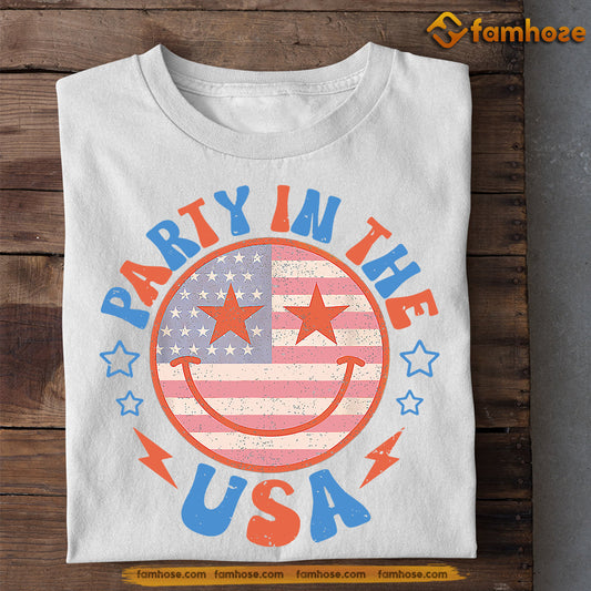 July 4th T-shirt, Party In The USA Patriotic Tees, Independence Day Gift For American