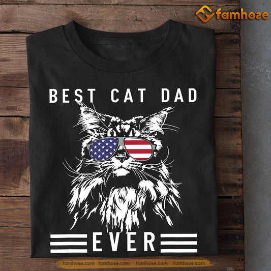 Cool Cat T-shirt, Best Cat Dad Ever Cat With Glasses, Gift For Cat Lovers, Cat Owners, Cat Tees, Father's Day Gift