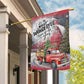 Most Wonderful Time Of The Year, Farm Xmas Garden Flag & House Flag, Christmas Flag Gift For Farmers, Tractor Lovers Flag