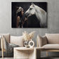 Harmony Of Spirits, Horse And Women Canvas Painting, Wall Art Decor - Poster Gift For Horse Lovers