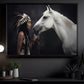 Harmony Of Spirits, Horse And Women Canvas Painting, Wall Art Decor - Poster Gift For Horse Lovers