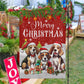 Merry Christmas Beagle Dog Flag, Beagle Xmas Garden Flag & House Flag, Christmas Flag Gift For Dog Lovers