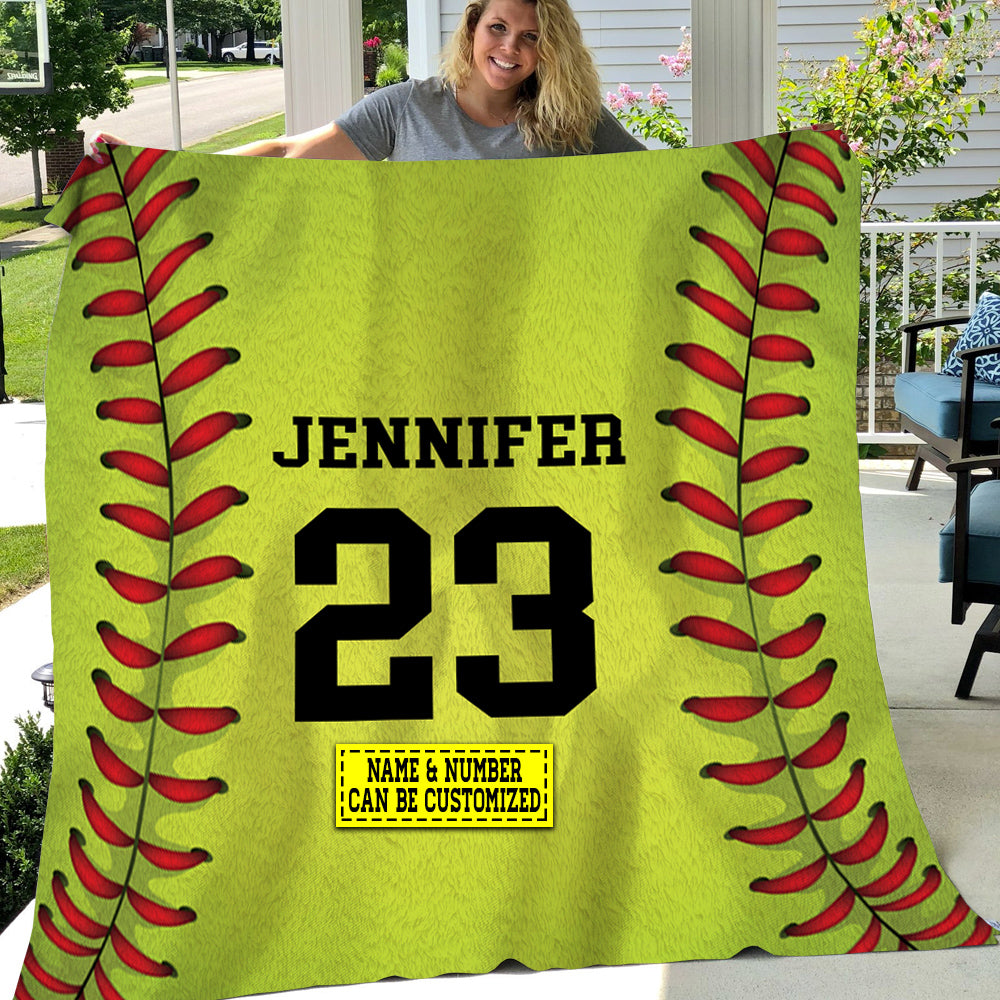 Personalized discount softball blanket