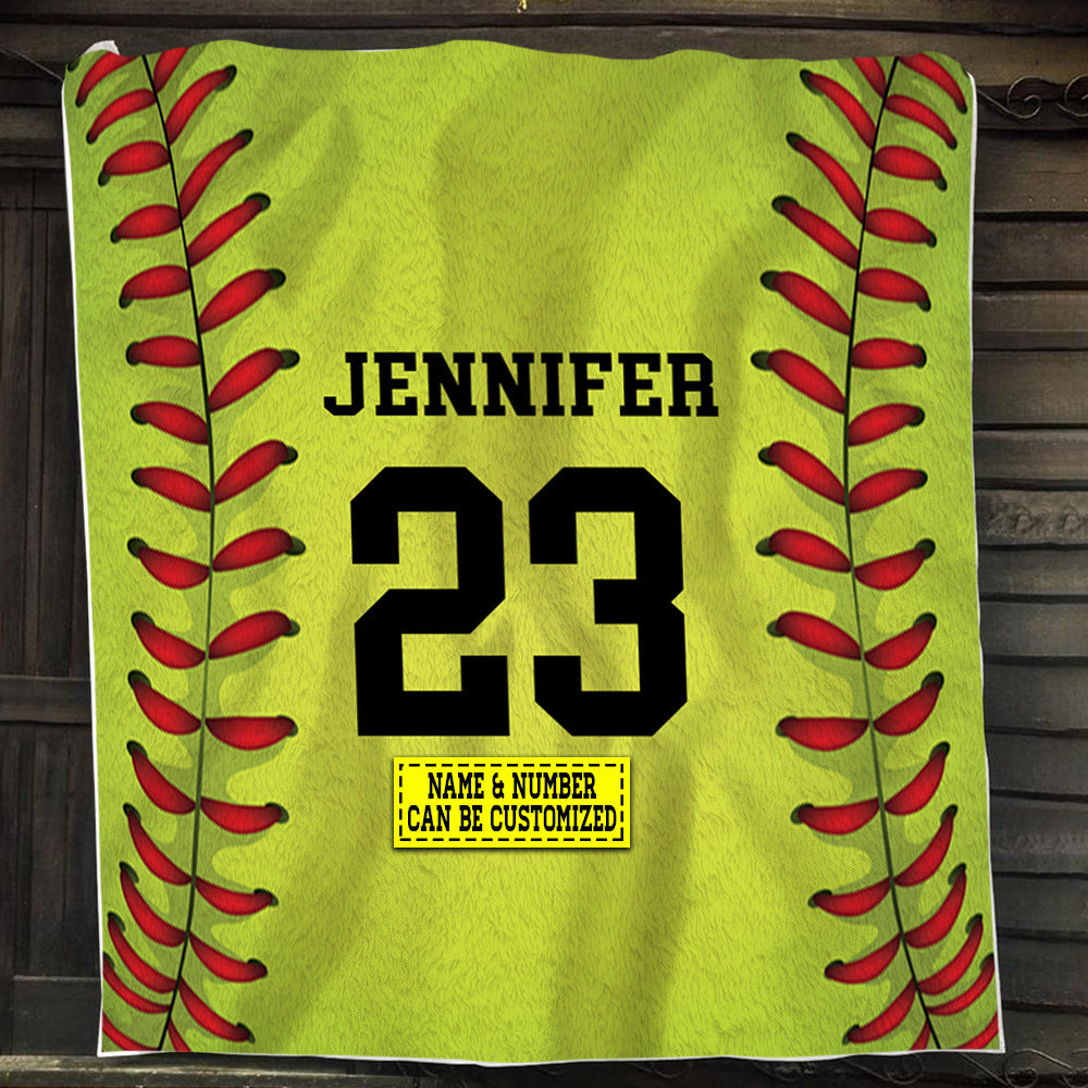 Personalized Softball Blanket, My Passion Sport Fleece Blanket - Sherpa Blanket Gift For Softball Lovers, Softball Players, Softball Girls