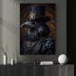 Victorian Crow Earl Portrait, Raven Canvas Painting, Victorian Animal Wall Art Decor - Halloween Raven Poster Gift