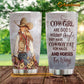 Cowgirl Tumbler, Cowgirls Are God's Wildest Angels They Have Cowboy Hats Stainless Steel Tumbler, Tumbler Gifts For Rodeo Lovers