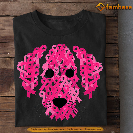 Cute Dog T-shirt, Dog Portrait, Gift For Dog Lovers Who Supports Breast Cancer Awareness