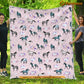 Horse Blanket, Many Horses Together Flower Horses, Horse Fleece Blanket - Sherpa Blanket Gift For Horse Lover