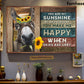 Donkey Poster/Canvas, You Are My Sunshine You Make Me Happy, Donkey Canvas Wall Art, Poster Gift For Donkey Lovers