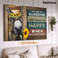 Donkey Poster/Canvas, You Are My Sunshine You Make Me Happy, Donkey Canvas Wall Art, Poster Gift For Donkey Lovers