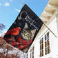 Merry Christmas Bird And Cat Flag, Cat Xmas Garden Flag & House Flag, Christmas Flag Gift For Cat Lovers