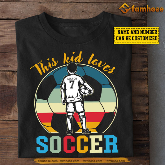 Personalized Soccer Boy T-shirt, This Kid Loves Soccer, Gift For Soccer Lovers, Soccer Boys