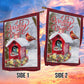 Winter Birdhouse Bliss, Bird Xmas Garden Flag & House Flag, Christmas Flag Gift For Bird Lovers