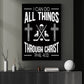 i Can Do All Things Through Christ, Jesus And Hockey Canvas Painting, Inspirational Quotes Wall Art Decor, Poster Gift For Hockey Lovers