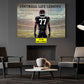 Personalized Football Boy Canvas Painting, Practice Hard Believe In Yourself, Inspirational Quotes Wall Art Decor, Poster Gift For Football Lovers