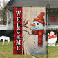 Bird's And Snowman Winter Buddy Welcome, Snowman Xmas Garden Flag & House Flag, Christmas Flag Gift For Snowman Lovers