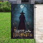 Halloween Witch Flag, The Witch In The Dark Forest Around Candles Happy Halloween, Flag Gift For Halloween Decor, Gift For Garden Flag