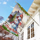 Snowman's Cozy Christmas Barn, Snowman Xmas Garden Flag & House Flag, Christmas Flag Gift For Snowman Lovers