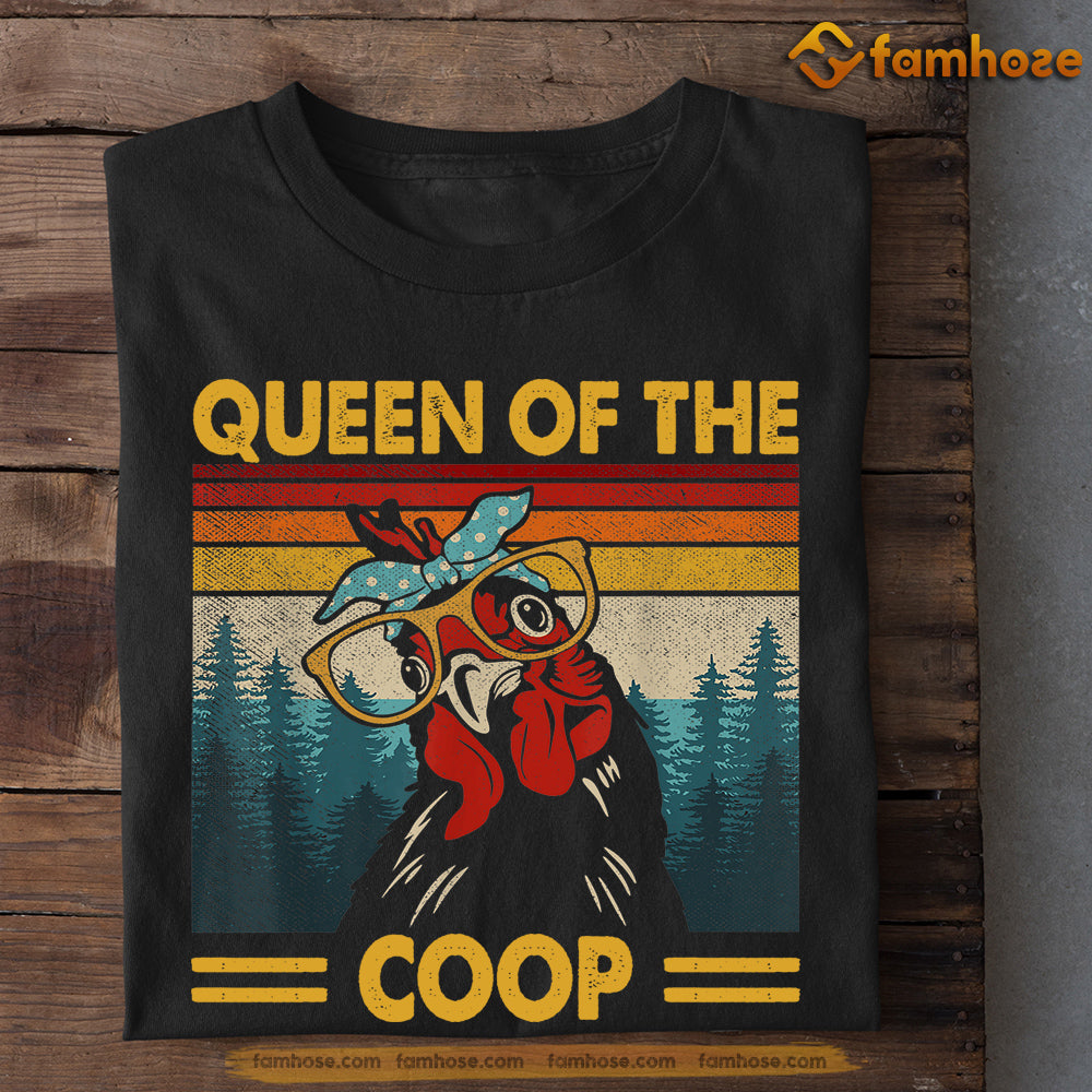 Vintage Mother's Day Chicken T-shirt, Queen Of The Coop, Gift For Chicken Lovers, Chicken Moms. Chicken Tees