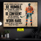 Personalized Motivational Hockey Canvas Painting, Be Humble Be Confident Work Hard, Inspirational Quotes Wall Art Decor, Poster Gift For Hockey Lovers