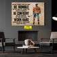 Personalized Motivational Hockey Canvas Painting, Be Humble Be Confident Work Hard, Inspirational Quotes Wall Art Decor, Poster Gift For Hockey Lovers