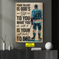 God's Gift To You What You Do With It, Personalized Motivational Hockey Canvas Painting, Inspirational Quotes Wall Art Decor, Poster Gift For Hockey Lovers