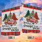 Vintage Truck And Tartan Trees, Farm Xmas Garden Flag & House Flag, Christmas Flag Gift For Farmers, Tractor Lovers Flag