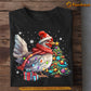 Cool Chicken Christmas T-shirt, Chicken Wearing Noel Hat, Gift For Chicken Lovers, Chicken Tees, Farmers Tees