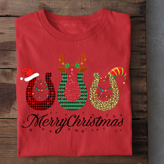 Cute Christmas Horse T-shirt, Merry Christmas, Xmas Gift For Horse Lovers, Horse Riders