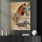 Secretariat Canvas Painting, Jockey Wall Art Decor, Poster Gift For Horse Racing Lovers