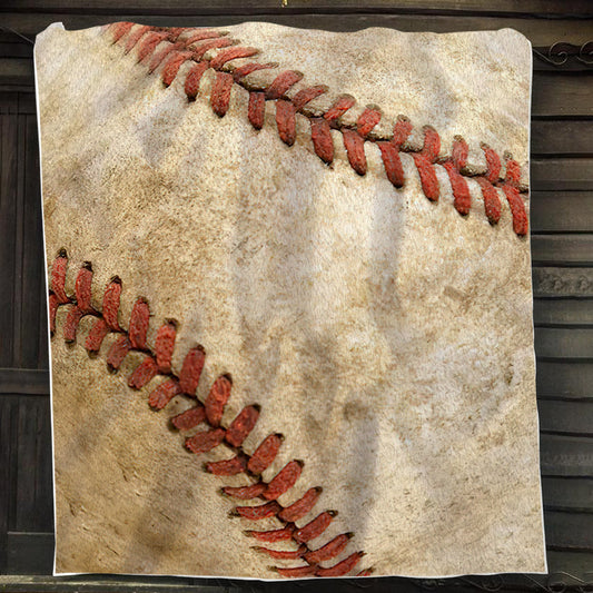 Baseball Blanket, Real Shape Baseball Fleece Blanket - Sherpa Blanket Gift For Baseball Lovers, Baseball Players