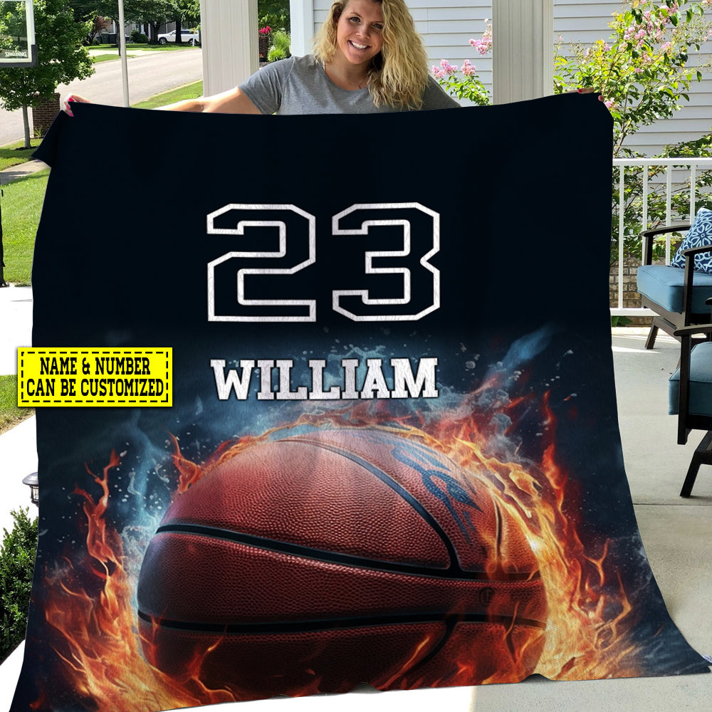 Motivation Personalized Basketball Blanket, Fleece Blanket - Sherpa Blanket Gift For Basketball Lovers, Basketball Players