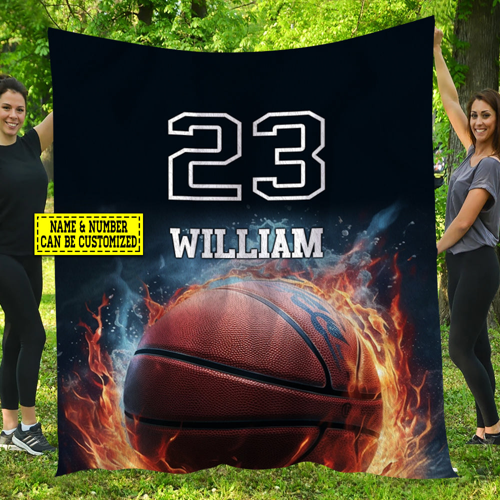 Motivation Personalized Basketball Blanket, Fleece Blanket - Sherpa Blanket Gift For Basketball Lovers, Basketball Players