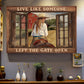 Horse Riding Poster & Canvas, Live Like Someone Left The Gate Open, Horse Canvas Wall Art, Poster Gift For Horse Lovers