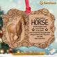 Christmas Horse Ornament, Advice From A Horse Keep The Burrs Gift For Horse Lovers, Medallion Aluminum Ornament