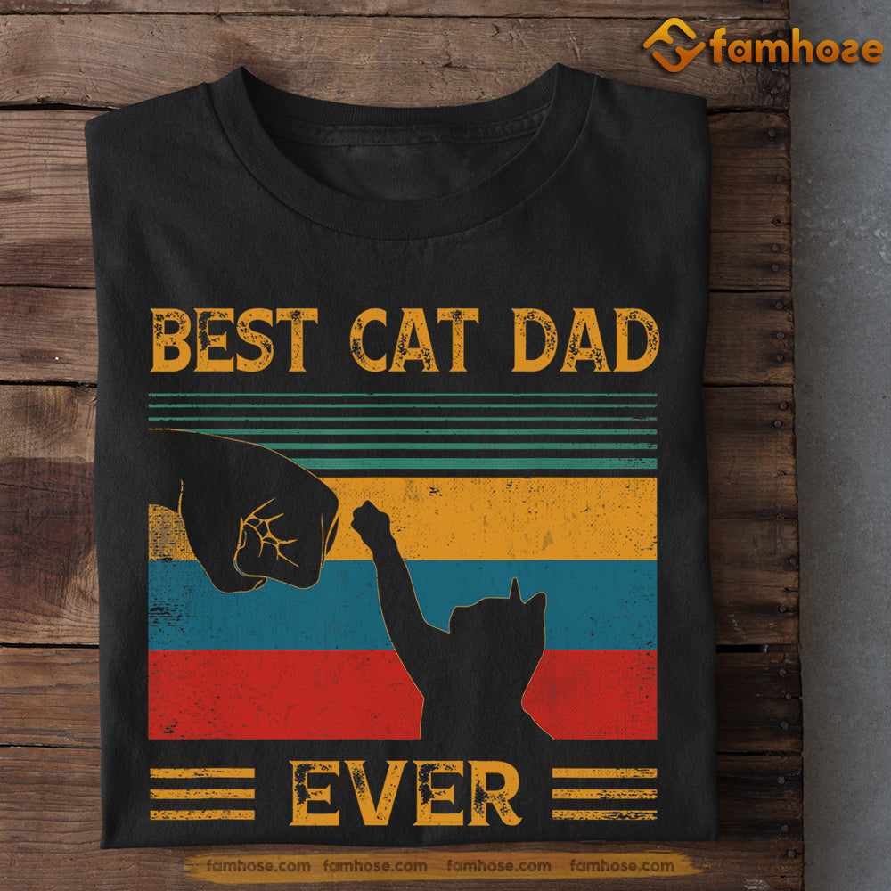 Vintage Father's Day Cat T-shirt, Best Cat Dad Ever Gift For Cat Lovers, Cat Owners, Cat Tees