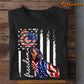 July 4th Dog T-shirt, Sunflower USA Flag, Independence Day Gift For Dog Lovers, Dog Owners, Dog Tees