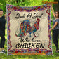 Chicken Blanket, Pattern Just A Girl Who Loves Chickens, Chicken Fleece Blanket - Sherpa Blanket Gift For Chicken Lover