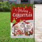 Three Baby Cats Wearing Hat, Cat Xmas Garden Flag & House Flag, Christmas Flag Gift For Cat Lovers