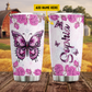 Elegant Floral Butterfly, Butterfly Personalized Stainless Steel Tumbler, Tumbler Gifts For Butterfly Lovers